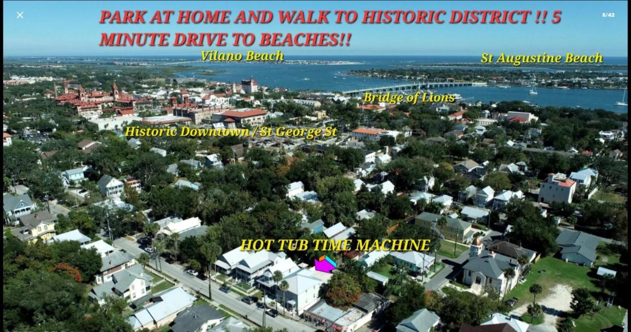 Hot Tub- 80'S Arcade- Pool Table- Historic Downtown- 7 Car Parking Villa St. Augustine Exterior photo